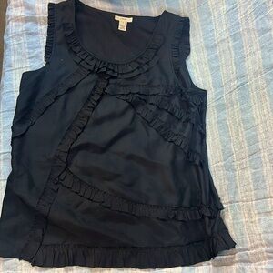 JCrew Tank Style Blouse Size 6 in Black